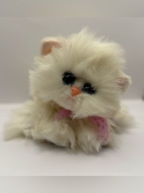 Tyco Kitty Kitty Kitten White Cat Plush Blue Eyes 1993 Rare
